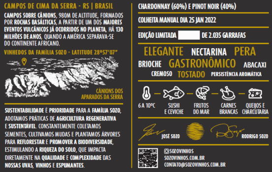 SOZO KIT ESPUMANTES NATURE - 6 GARRAFAS