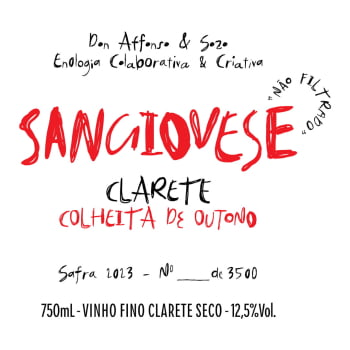 SOZO & Don Affonso SANGIOVESE Clarete Colheita de Outono 2023