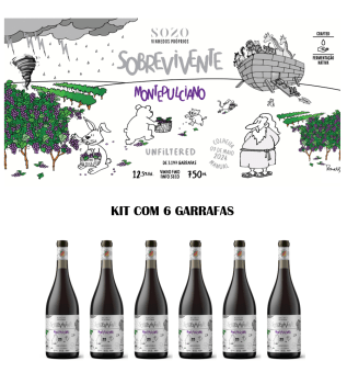 SOZO SOBREVIVENTE Montepulciano 2024 - KIT COM 6 GARRAFAS