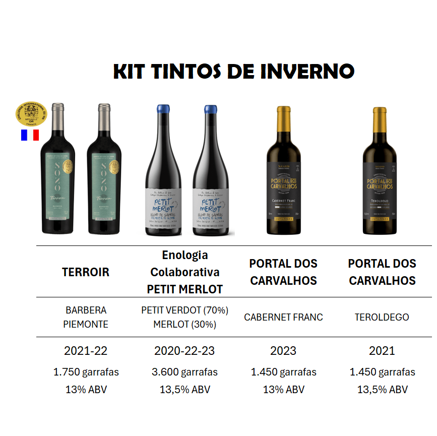 SOZO KIT TINTOS DE INVERNO - 6 GARRAFAS